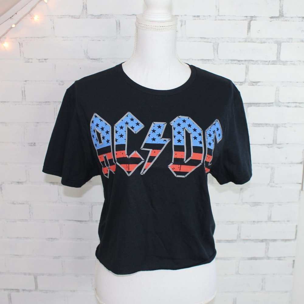 ACDC USA American Flag Vintage Graphic Tshirt